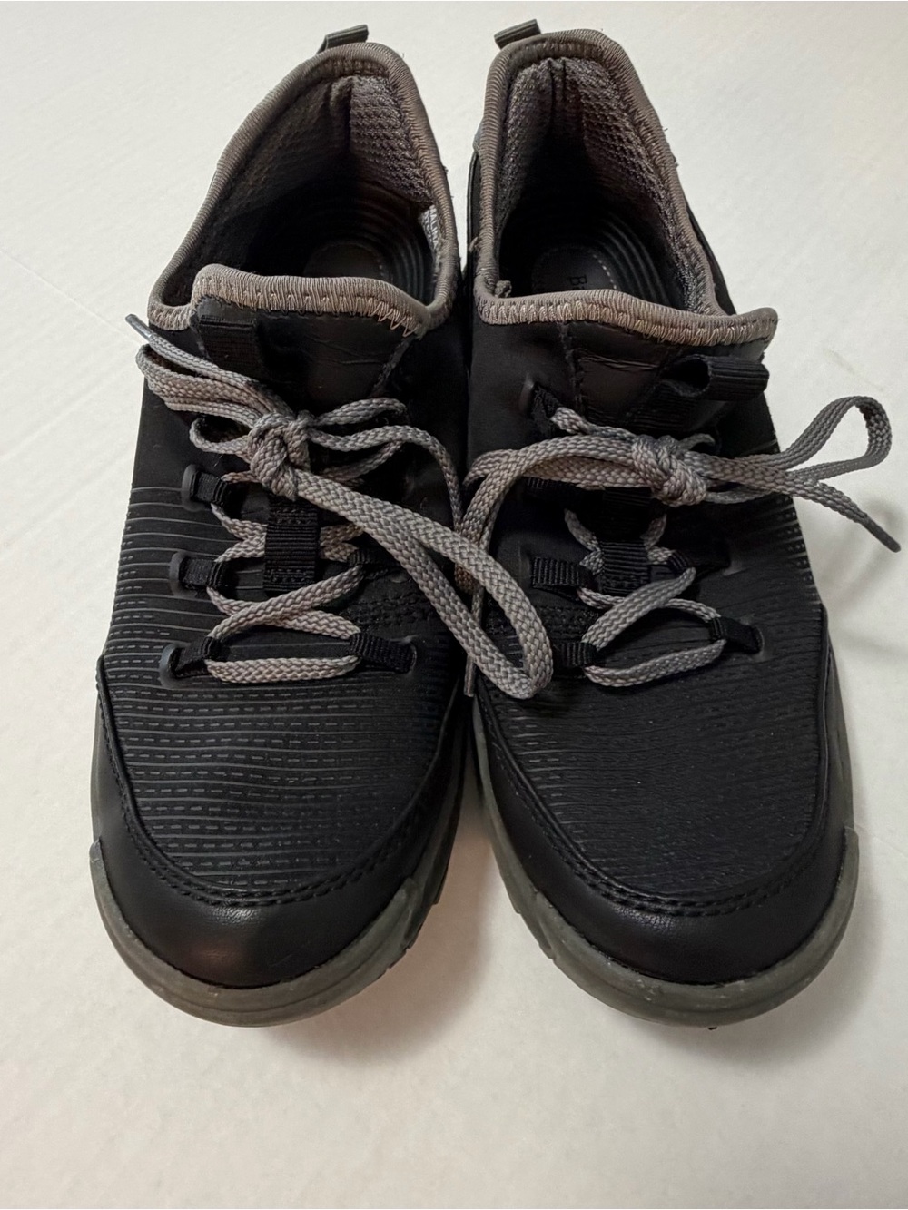 BareTraps Women's Black and Gray Lace-Up Sneakers
